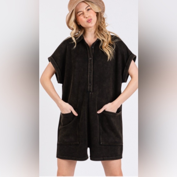 SCUBA fabric ROMPER by Sewn and Seen - Picture 1 of 6